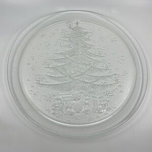 Duralex Noel‎ Christmas Platter: 13" Tree Glass by Les Verreries De Saint Gobain